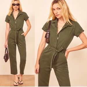 {Reformation} NWT Army Kenny Boiler Jumpsuit